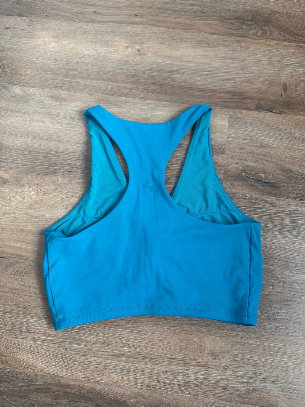 JoyLab Teal Ruched Racerback Sports Bra - Picture 2 of 2